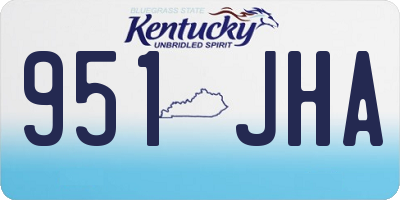 KY license plate 951JHA