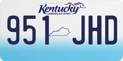 KY license plate 951JHD