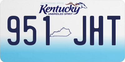 KY license plate 951JHT