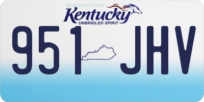 KY license plate 951JHV