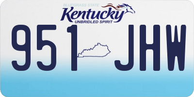 KY license plate 951JHW