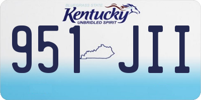 KY license plate 951JII