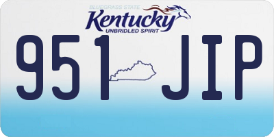 KY license plate 951JIP