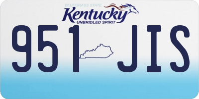 KY license plate 951JIS