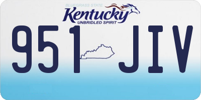 KY license plate 951JIV