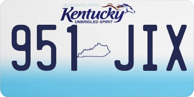 KY license plate 951JIX