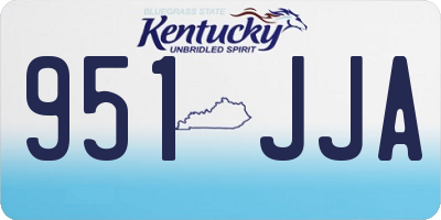 KY license plate 951JJA