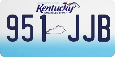 KY license plate 951JJB