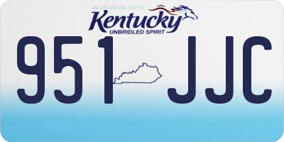 KY license plate 951JJC