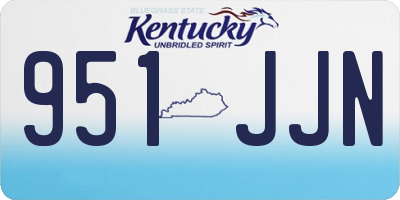 KY license plate 951JJN