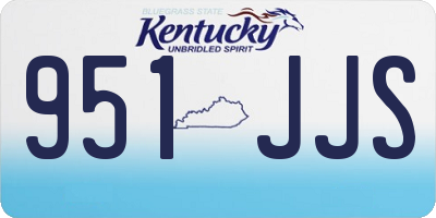 KY license plate 951JJS