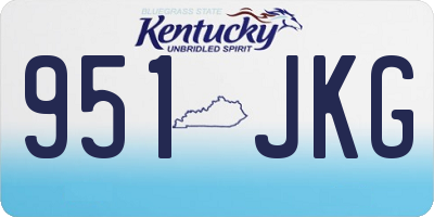 KY license plate 951JKG