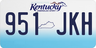 KY license plate 951JKH
