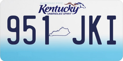 KY license plate 951JKI