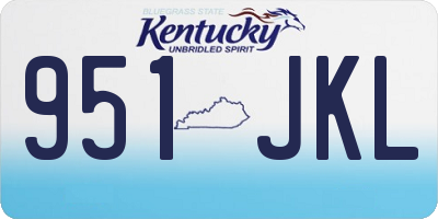KY license plate 951JKL