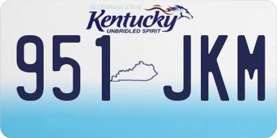 KY license plate 951JKM