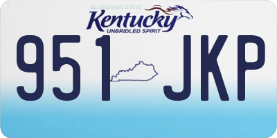 KY license plate 951JKP