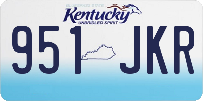 KY license plate 951JKR