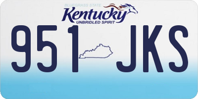 KY license plate 951JKS