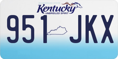 KY license plate 951JKX