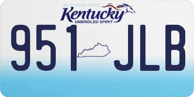 KY license plate 951JLB