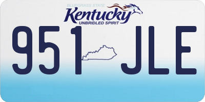 KY license plate 951JLE