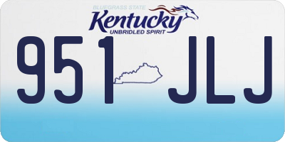 KY license plate 951JLJ