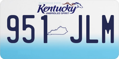 KY license plate 951JLM