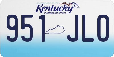 KY license plate 951JLO