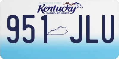 KY license plate 951JLU
