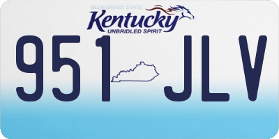 KY license plate 951JLV