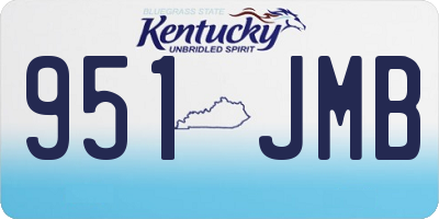 KY license plate 951JMB