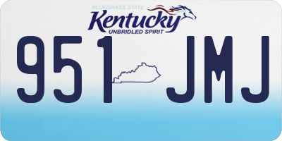 KY license plate 951JMJ