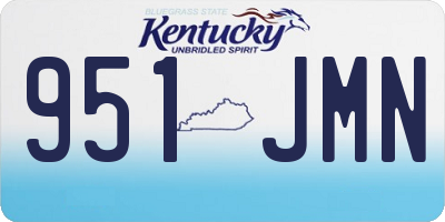 KY license plate 951JMN