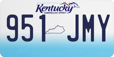 KY license plate 951JMY