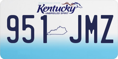 KY license plate 951JMZ