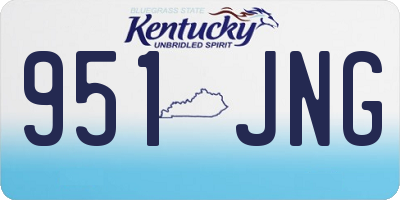 KY license plate 951JNG