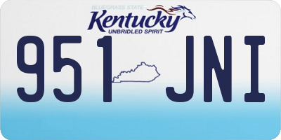 KY license plate 951JNI