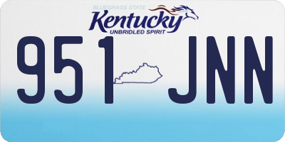 KY license plate 951JNN