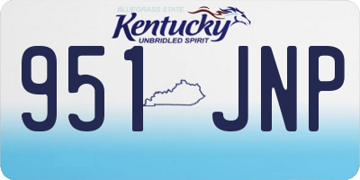 KY license plate 951JNP