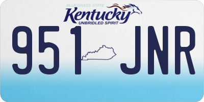 KY license plate 951JNR