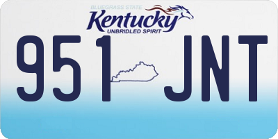 KY license plate 951JNT