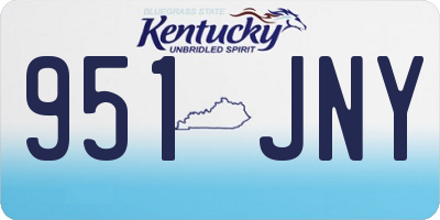 KY license plate 951JNY