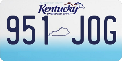 KY license plate 951JOG