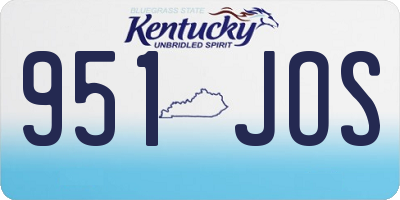 KY license plate 951JOS