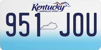 KY license plate 951JOU