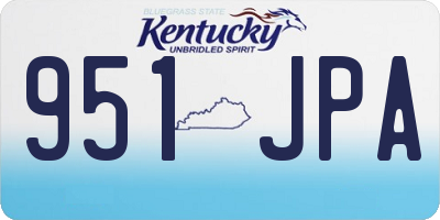 KY license plate 951JPA