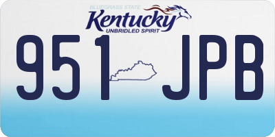 KY license plate 951JPB