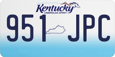 KY license plate 951JPC