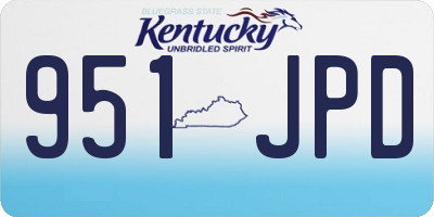 KY license plate 951JPD